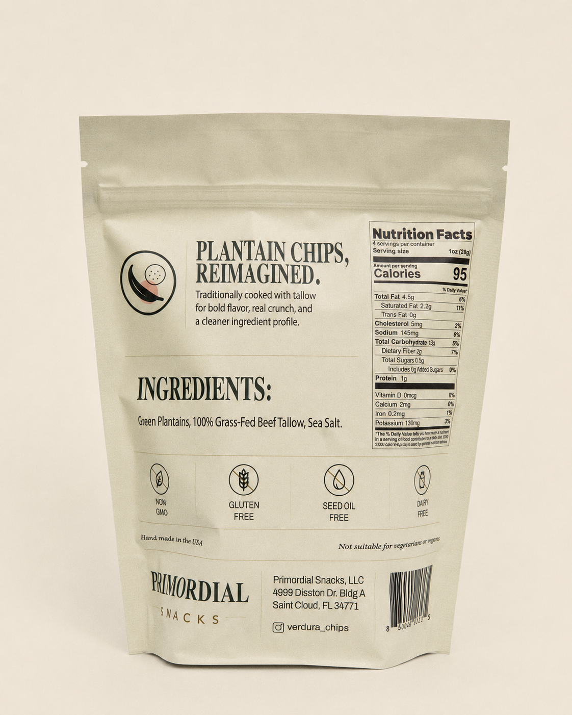 Beef Tallow Plantain Chips